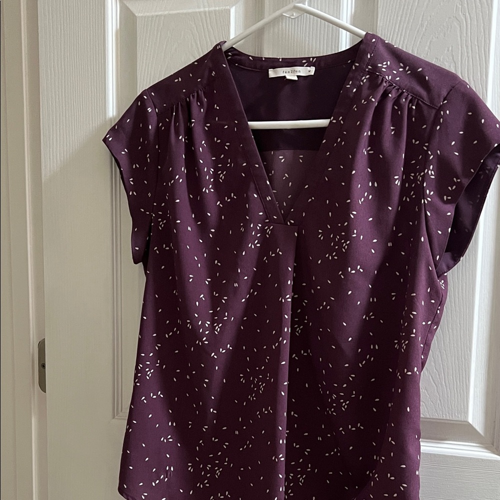 Fun 2 Fun Plum Blouse with Light Speckles